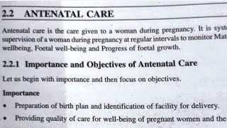 Antenatal Care (#ANC Definition, Objective and components)//#nursing notes