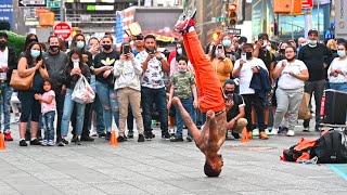 Crowds are back at Times Square on a warm saturday evening, may 2021