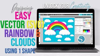 Easy Vector (SVG) File in Silhouette Studio | Rainbow and Clouds