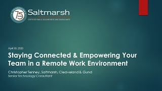 WEBINAR: Staying Connected & Empowering Your Team Using Collaboration Tools with Saltmarsh