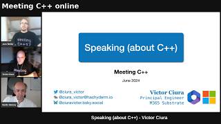 Speaking (about C++) - Victor Ciura