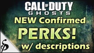 Call of Duty Ghosts: NEW Multiplayer Perks [Confirmed Perks with Actual Game Descriptions]