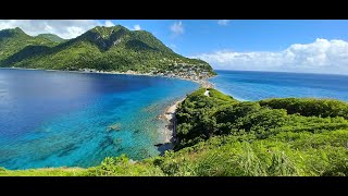 Dominica Caribbean and Atlantic ocean divide- Scott's Head Pinnacles