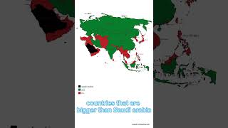 countries that are bigger than saudi arabia #geographyshorts #geography #shorts #asia #saudiarabia