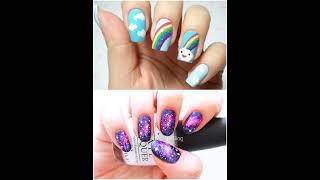 Rainbow vs Galaxy | nails  💅 |Heels 👠 |  dress 👗 | hair 👩‍💼 |