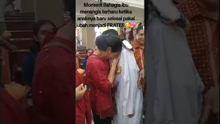 Momen terharu ketika anaknya jadi frater