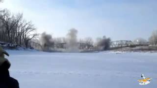 66 year old bridge demolished in St  Jean Baptiste   YouTube