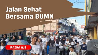 Jalan Sehat bersama karyawan BUMN Meranti sempena 25 tahun Kementrian BUMN