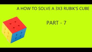 HOW TO SOLVE A 3X3 RUBIK'S CUBE PART-7 (EDGE PIECES)