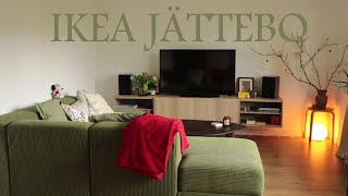 IKEA JÄTTEBO cover change / green couch 💚 / cozy living room ideas