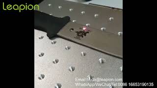 Leapion fiber laser marking on knife