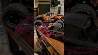 TRAXXAS HOSS gets new Neon Splash Shell #traxxas #rcbasher #rcmonstertruck