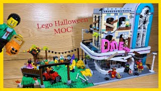 Lego Spooky Diner and Hayride Halloween MOC