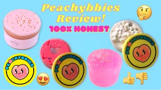 PEACHYBBIES SLIME REVIEW - 100% Honest Review [ASMR, no talking]