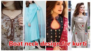 Boat neck design for kurti