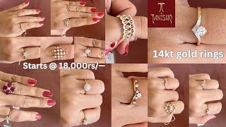 Tanishq Huge Diamond Engagement rings collection starts at 18,000rs/- with code & price 💍