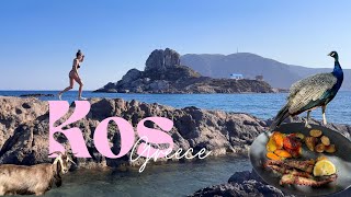 Kos GREECE TRAVEL VLOG part 2 | Agios Stefanos beach, Hippocrates Tree, Asclepieion, Peacocks Forest