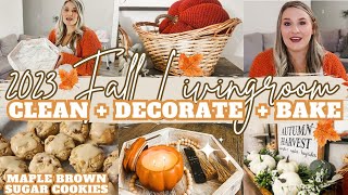 2023 FALL CLEAN AND DECORATE 🍂 COZY FALL LIVING ROOM CLEANING AND DECORATING | MarieLove