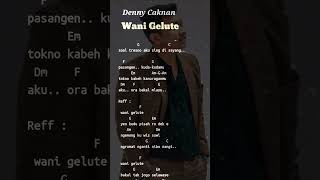 Chord Denny Caknan - Wani Gelute #shorts