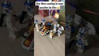 Star Wars troopers coming to save Peaches😂#shorts #lego #save #peaches #be #like