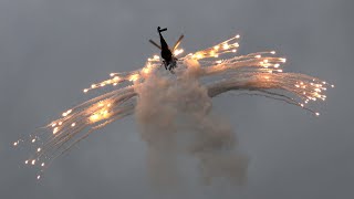 NH90 German Army Massive Flare Shooting #shorts