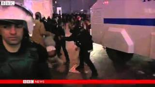 BBC News   Police and protesters clash over new Turkish internet law