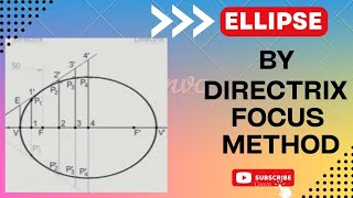 👉How to draw Ellipse by Directrix focus method🔥. Engineering drawing🔥.#youtube #viral #drawing