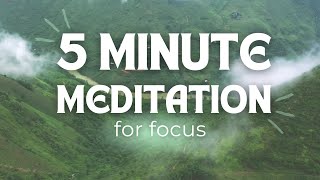 5-Minute Meditation For Focus | Golden Meditations | Morning Meditation