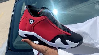 Air Jordan 14 "Toro" Gym Red In Hand Review  (Not Worth 300$) | Double Up💪🏾