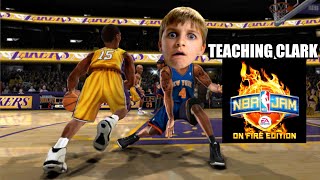 Teaching Clark to Play NBA Jam