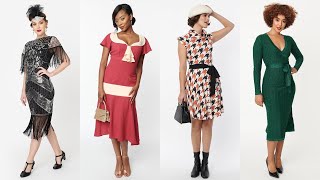 Ideas 491 Fashion Women's vintage dresses Classic retro clothing style for ladies Luxurious 1950s