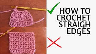 How to crochet straight edges#crochet#shortsvideo