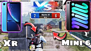 IPAD MINI 6 VS IPHONE XR PUBG TEST TDM 1v1 SPEED OR FPS DROP TEST 60fps vs 60fps iphone xr’xs’xsmax