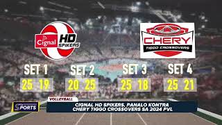 Cignal HD Spikers, panalo kontra Chery Tiggo Corssover sa 2024 PVL