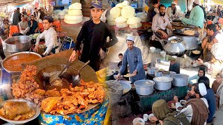 Breakfast street food in Marko Bazaar | Roosh | Dumpukht | Channa lobya | Early morning street food