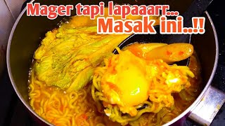 MIE KUAH TELUR PEDAS..!! CARA ENAK MASAK MIE, HANYA 2 MENIT😉