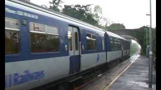 Northern Ireland Railways - DEMU 8454- Carrickfergus Castle - Passing Ballycarry at full speed