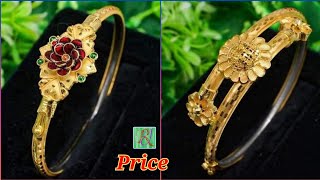 gold noya badhano design || daily wear light weight bangles designs with price