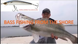 Bass Fishing From the shore - Fishing With a Hekutella Minnow