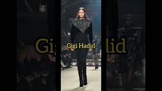 Gigi Hadid In Black Runway