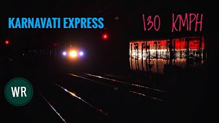 Twin Honking KARNAVATI Express Overtakes RANAKPUR Express shatters PALEJ at 130 KMPH!!