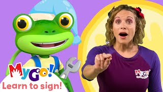 Learn Sign Language with Gecko's Garage! | Bedtime Repairs | MyGo! | ASL for Kids