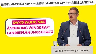 Windenergie Landesplanungsgesetz | David Wulff, MdL FDP-Fraktion | Drucksache 8/3387 Landtag MV