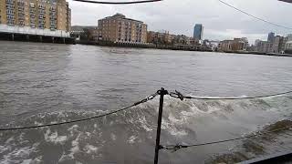 'Waverley paddle steamer cruising the River Thames and passing Limehouse   12/10/24