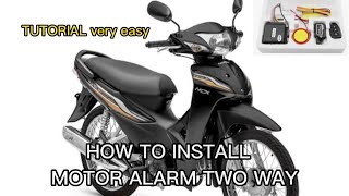 Paano mag kabit ng motorcycle alarm sa  HONDA WAVE 110 ....