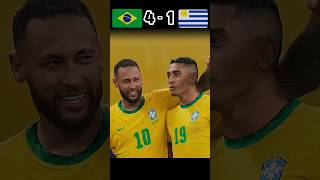 Brazil vs Uruguay | Neymar Raphinha Destroyed  Uruguay 🔥😍  #shorts