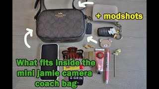 WHAT FITS INSIDE MY MINI JAMIE CAMERA COACH BAG