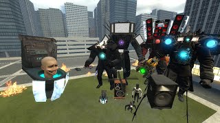 GLITCH SKIBIDI TOILET VS CAMERAMEN,TVMEN,SPEAKERMEN IN GMOD