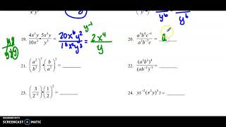 Unit 5 Exponents Review Page 3