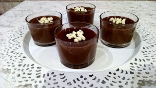 تحلية رمضانية بذوق الشكلاطة سهلة و سريعة  pouding au chocolat